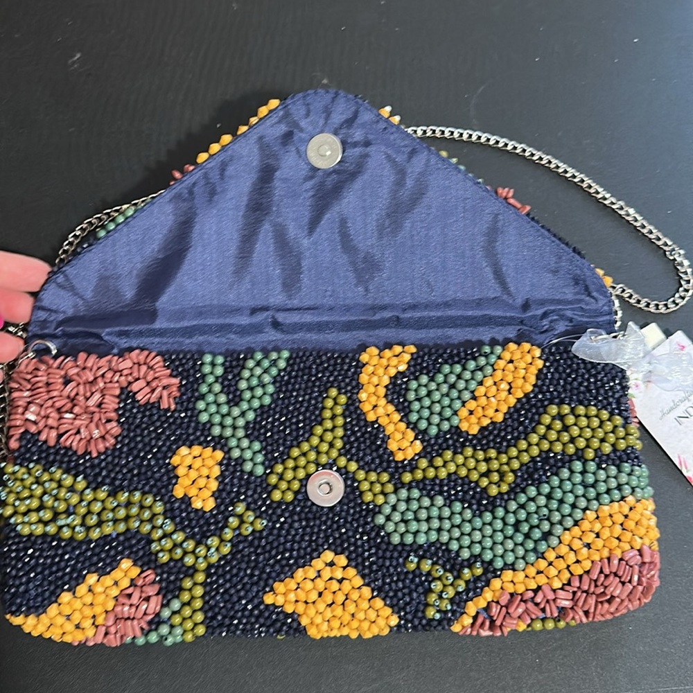 Made In India Fall Multi-Colored Beaded Crossbody… - image 3